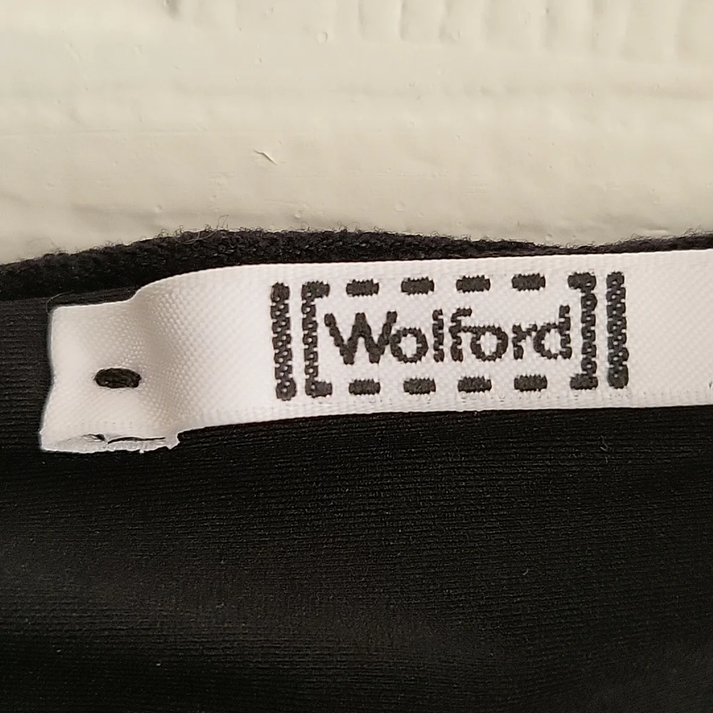 Wolford women's spandex black dress, with see thru sleeves, size S. Black - Picture 8 of 15